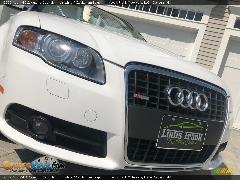 2009 Audi A4 3.2 quattro Cabriolet Ibis White / Cardamom Beige Photo #27