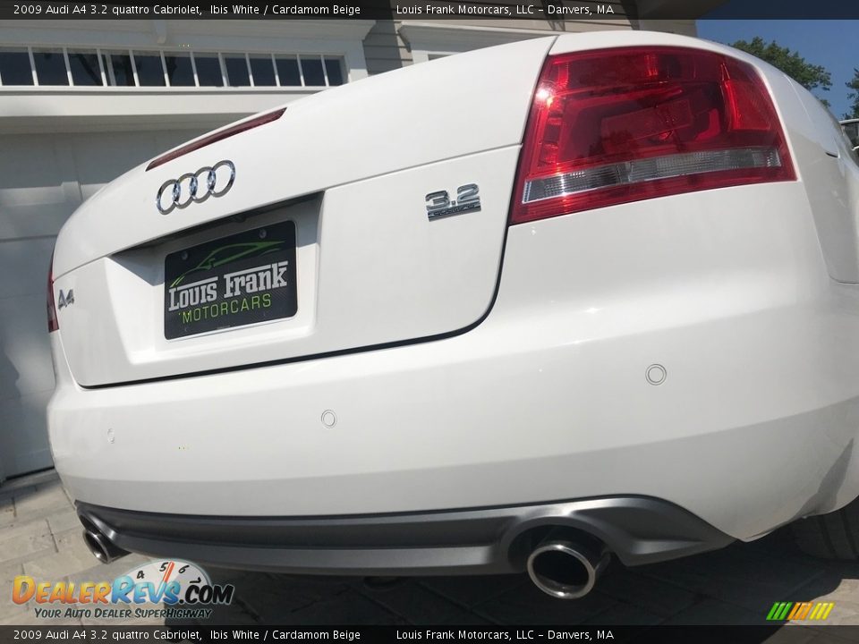 2009 Audi A4 3.2 quattro Cabriolet Ibis White / Cardamom Beige Photo #28
