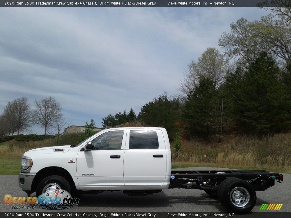 2020 Ram 3500 Tradesman Crew Cab 4x4 Chassis Bright White / Black/Diesel Gray Photo #1