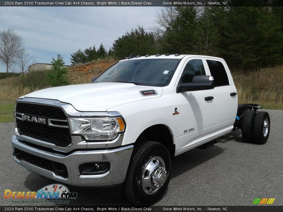 2020 Ram 3500 Tradesman Crew Cab 4x4 Chassis Bright White / Black/Diesel Gray Photo #2