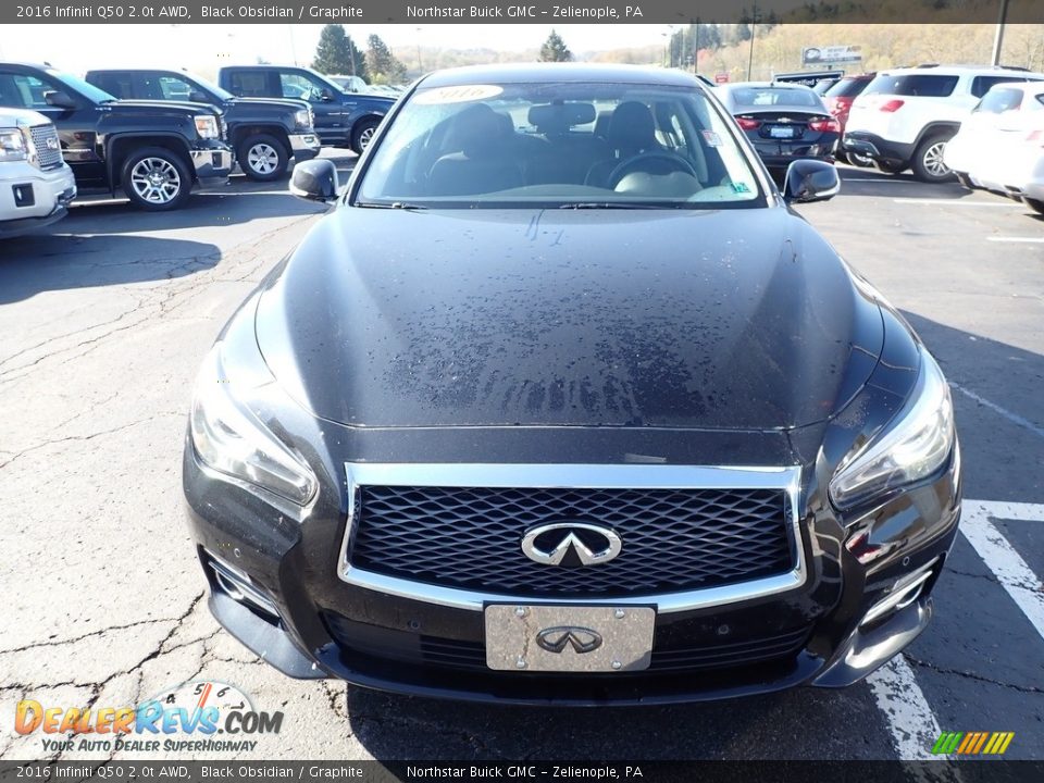 2016 Infiniti Q50 2.0t AWD Black Obsidian / Graphite Photo #3