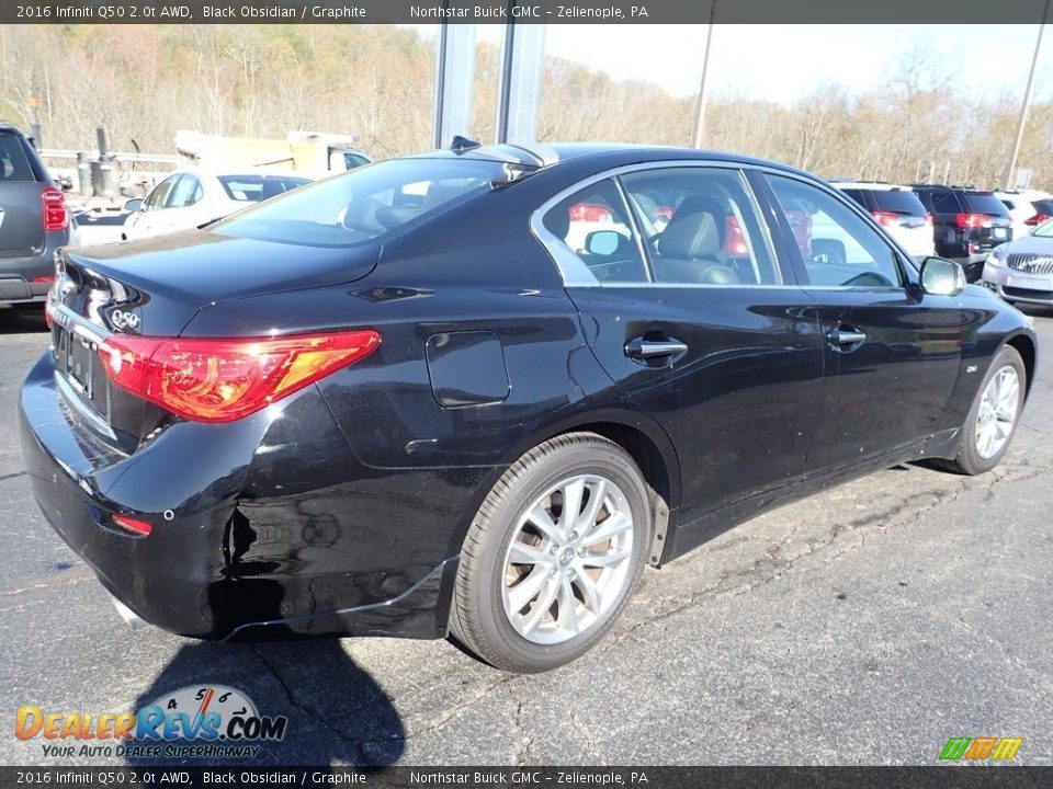 2016 Infiniti Q50 2.0t AWD Black Obsidian / Graphite Photo #8