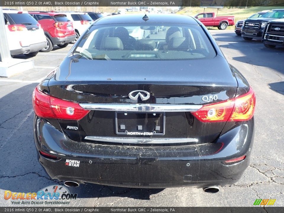 2016 Infiniti Q50 2.0t AWD Black Obsidian / Graphite Photo #9