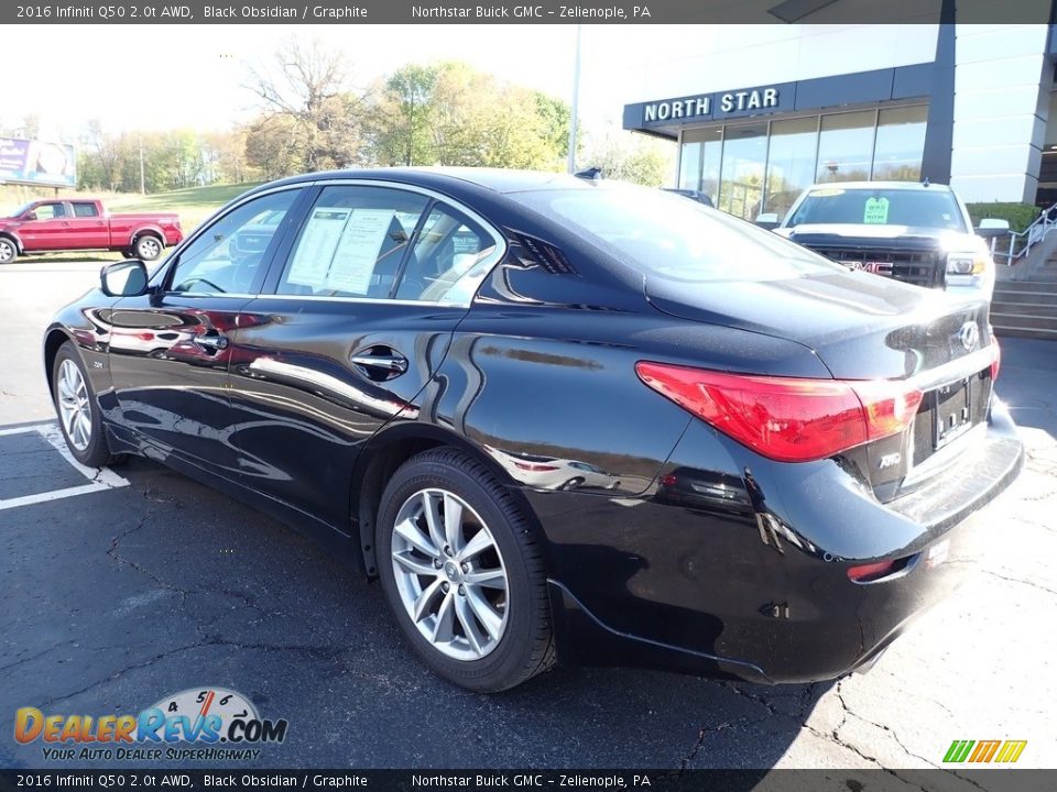 2016 Infiniti Q50 2.0t AWD Black Obsidian / Graphite Photo #11