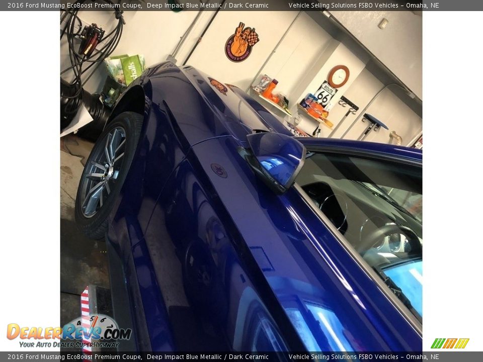 2016 Ford Mustang EcoBoost Premium Coupe Deep Impact Blue Metallic / Dark Ceramic Photo #7