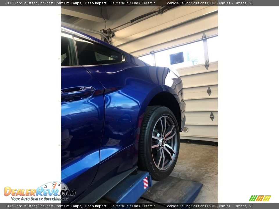 2016 Ford Mustang EcoBoost Premium Coupe Deep Impact Blue Metallic / Dark Ceramic Photo #8