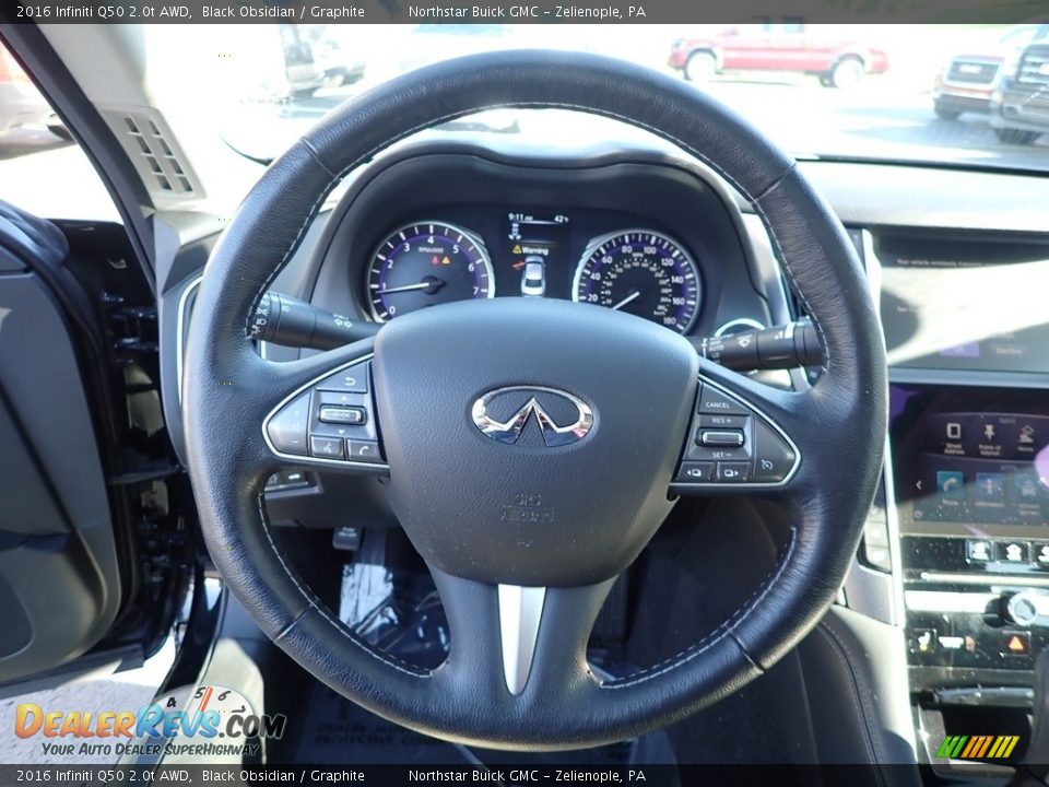 2016 Infiniti Q50 2.0t AWD Steering Wheel Photo #23