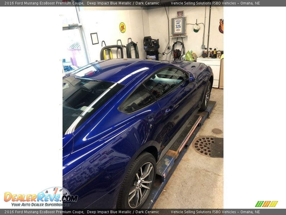 2016 Ford Mustang EcoBoost Premium Coupe Deep Impact Blue Metallic / Dark Ceramic Photo #23
