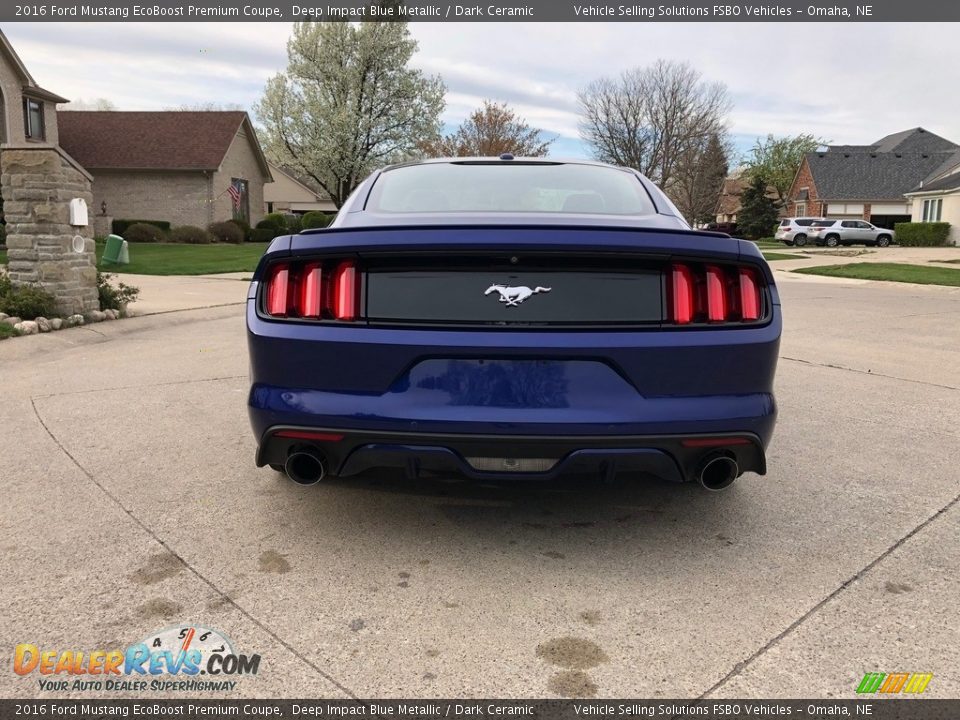 2016 Ford Mustang EcoBoost Premium Coupe Deep Impact Blue Metallic / Dark Ceramic Photo #29