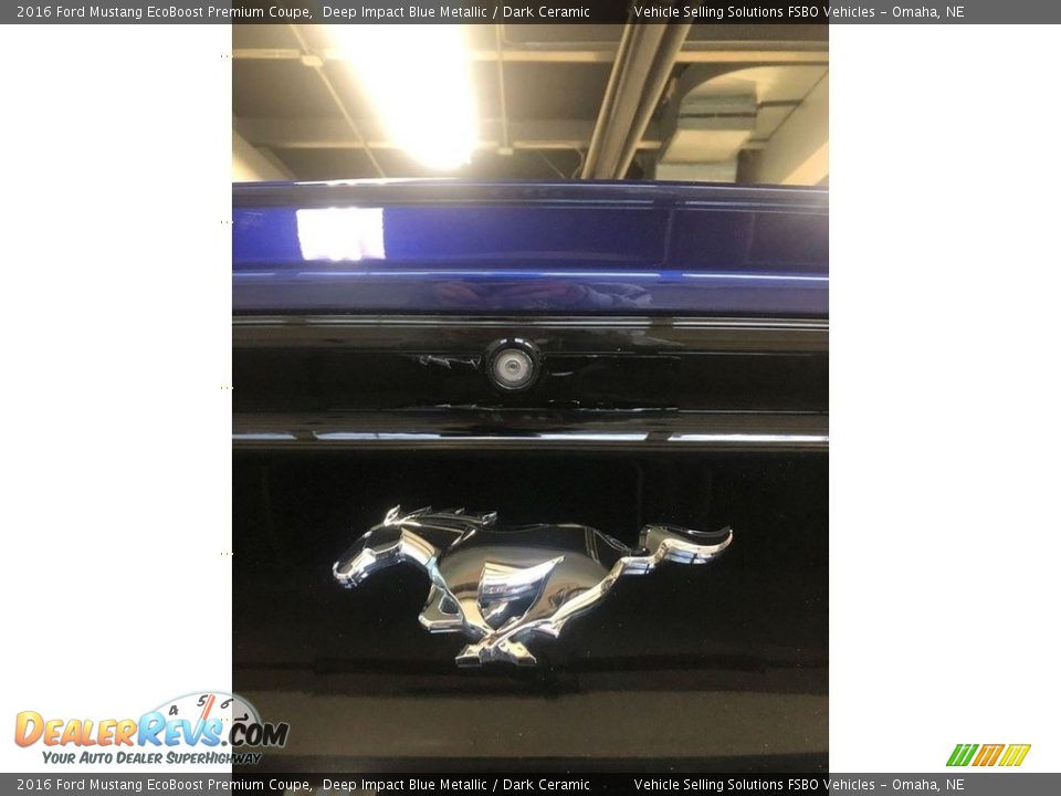 2016 Ford Mustang EcoBoost Premium Coupe Deep Impact Blue Metallic / Dark Ceramic Photo #30