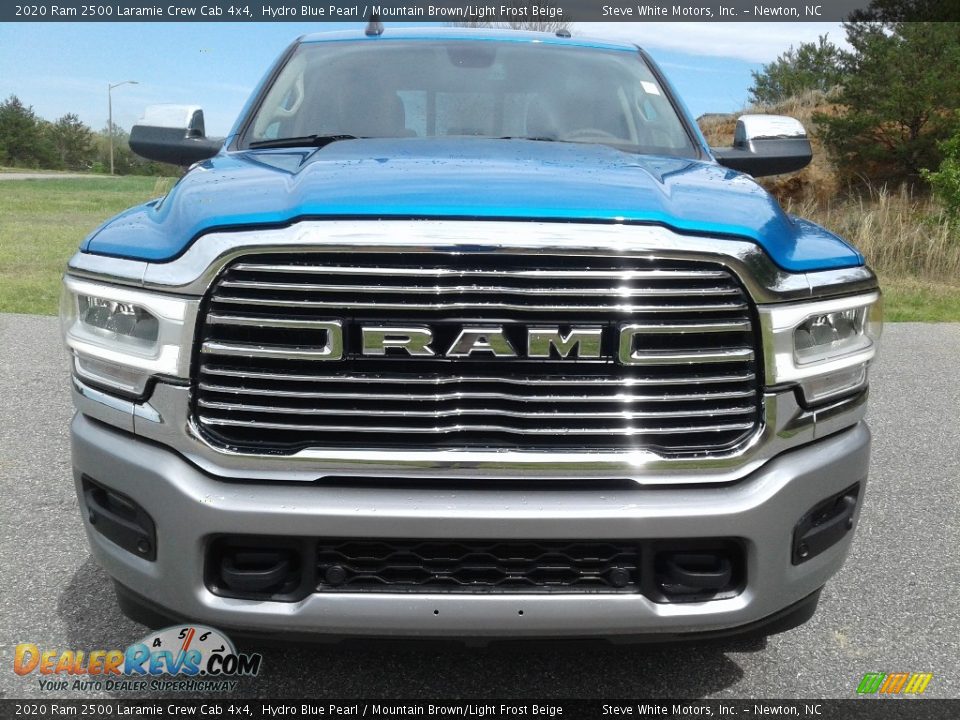 2020 Ram 2500 Laramie Crew Cab 4x4 Hydro Blue Pearl / Mountain Brown/Light Frost Beige Photo #2