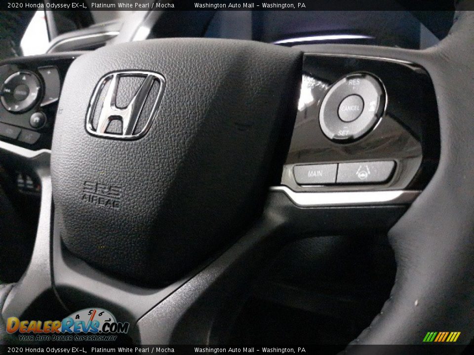 2020 Honda Odyssey EX-L Platinum White Pearl / Mocha Photo #7