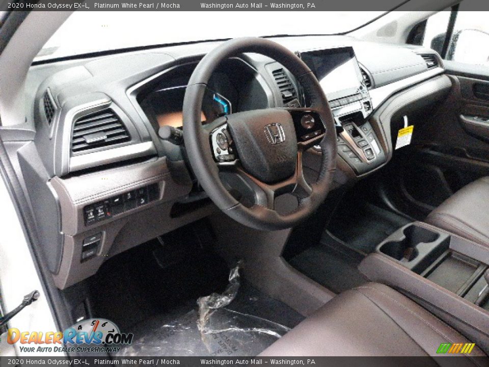 2020 Honda Odyssey EX-L Platinum White Pearl / Mocha Photo #19