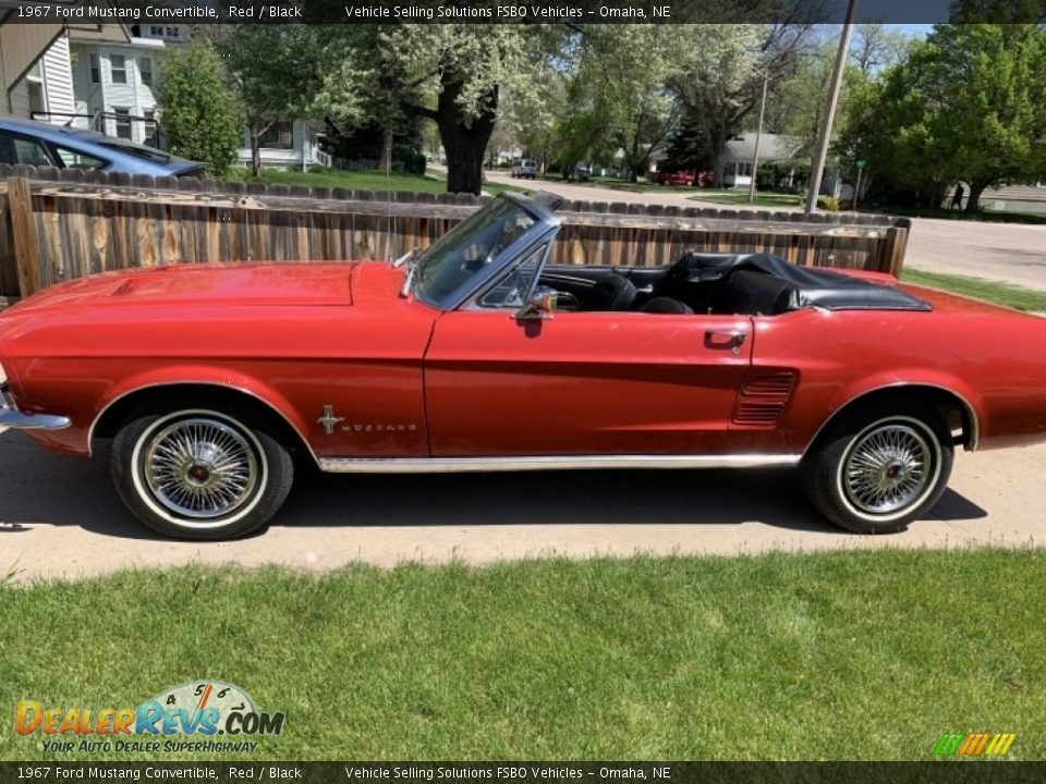 1967 Ford Mustang Convertible Red / Black Photo #1