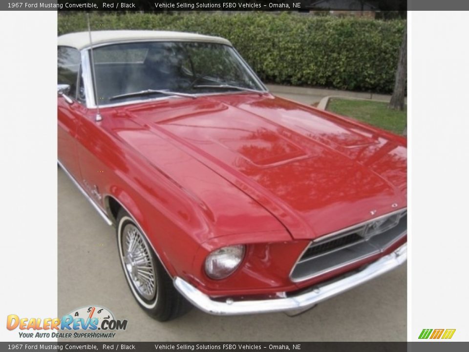 1967 Ford Mustang Convertible Red / Black Photo #6