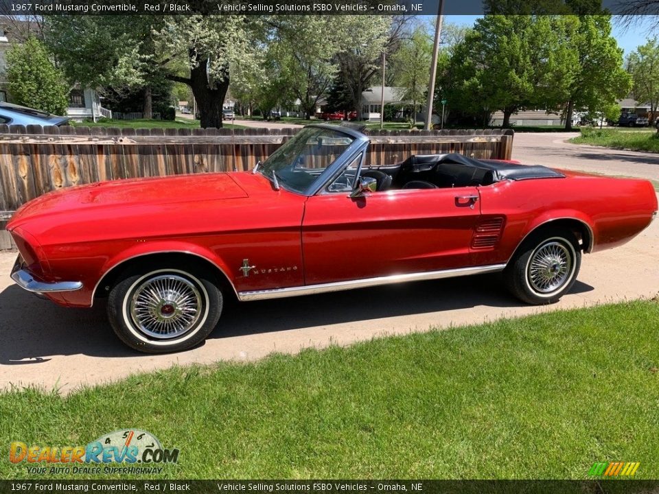 1967 Ford Mustang Convertible Red / Black Photo #7