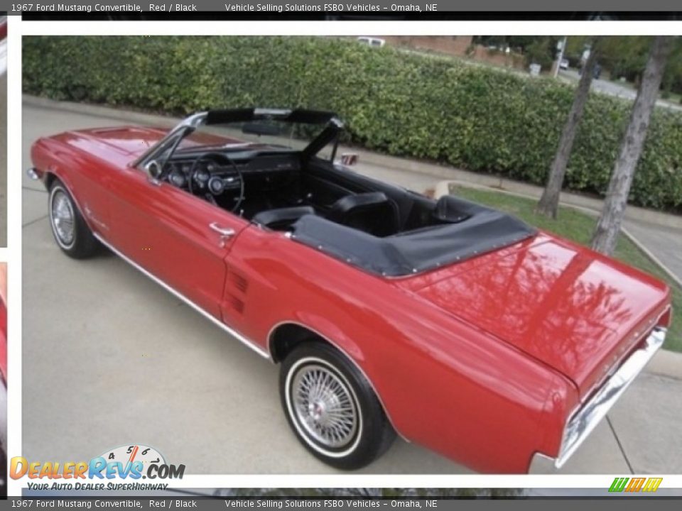1967 Ford Mustang Convertible Red / Black Photo #8