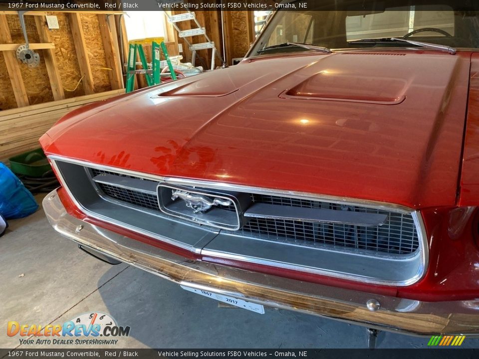 1967 Ford Mustang Convertible Red / Black Photo #11