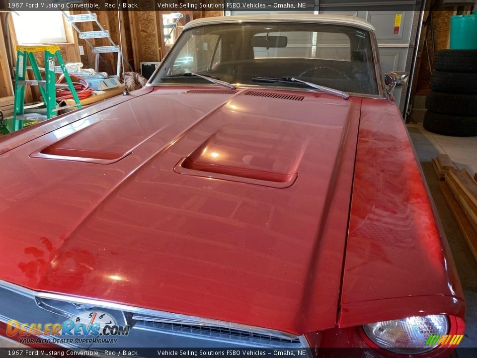 1967 Ford Mustang Convertible Red / Black Photo #12