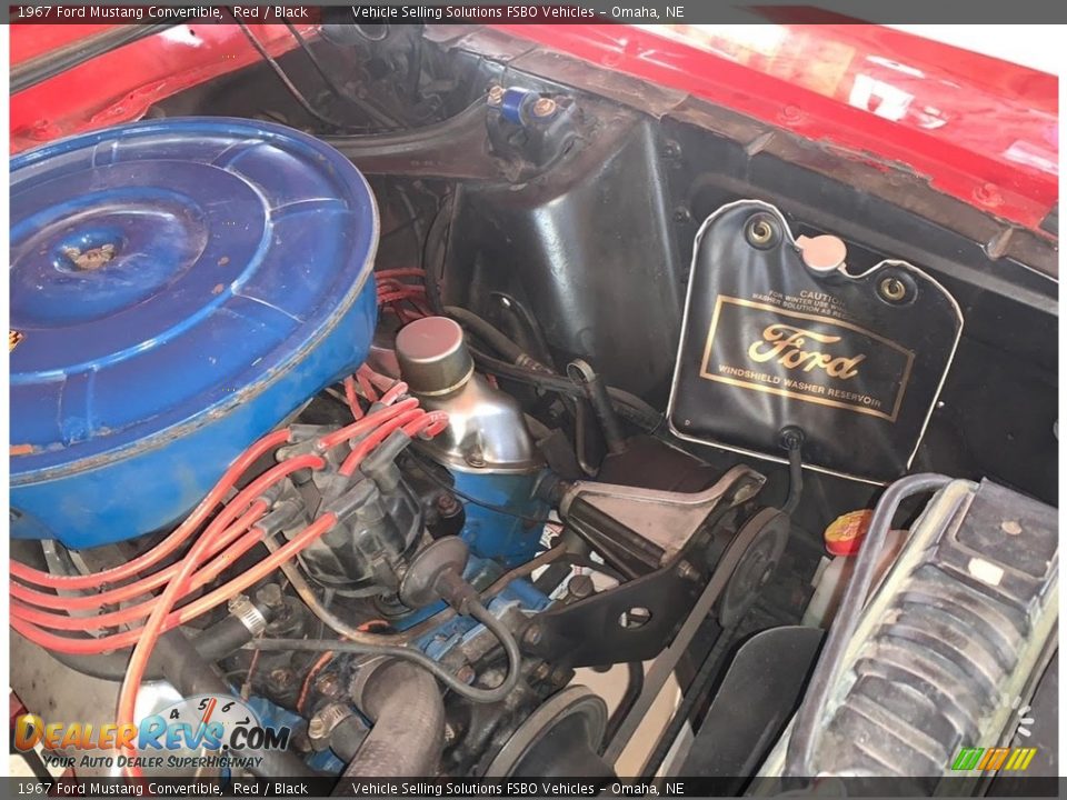 1967 Ford Mustang Convertible Red / Black Photo #16