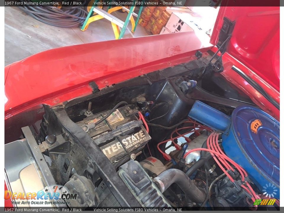 1967 Ford Mustang Convertible Red / Black Photo #17