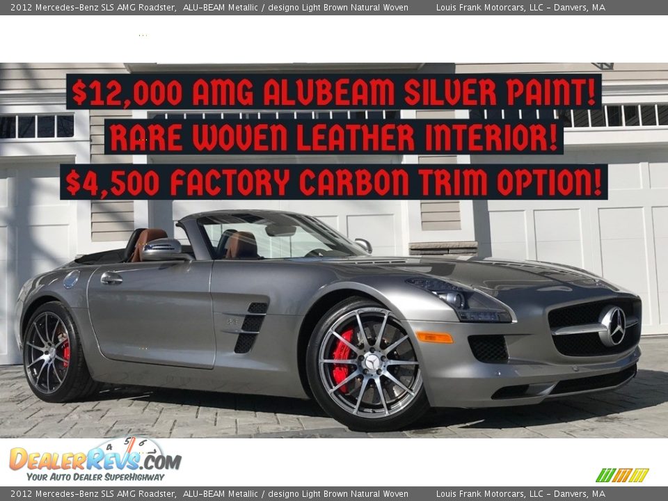 2012 Mercedes-Benz SLS AMG Roadster ALU-BEAM Metallic / designo Light Brown Natural Woven Photo #1