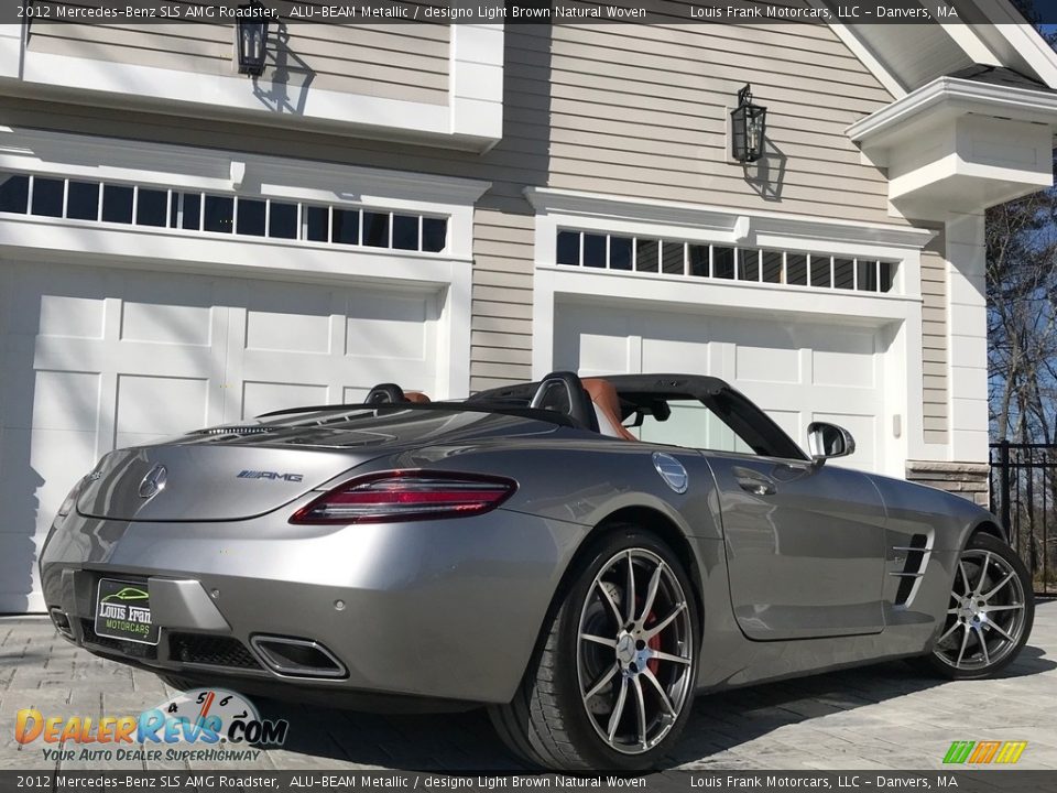 2012 Mercedes-Benz SLS AMG Roadster ALU-BEAM Metallic / designo Light Brown Natural Woven Photo #5