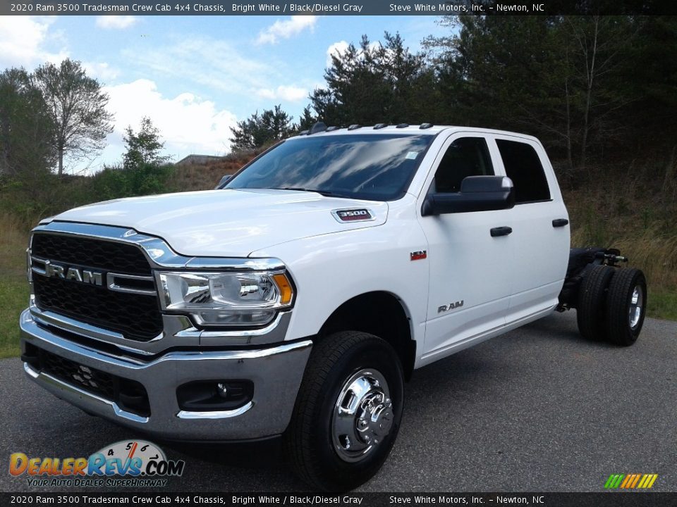 2020 Ram 3500 Tradesman Crew Cab 4x4 Chassis Bright White / Black/Diesel Gray Photo #2