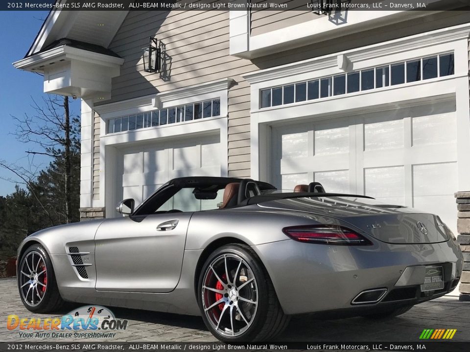 2012 Mercedes-Benz SLS AMG Roadster ALU-BEAM Metallic / designo Light Brown Natural Woven Photo #18