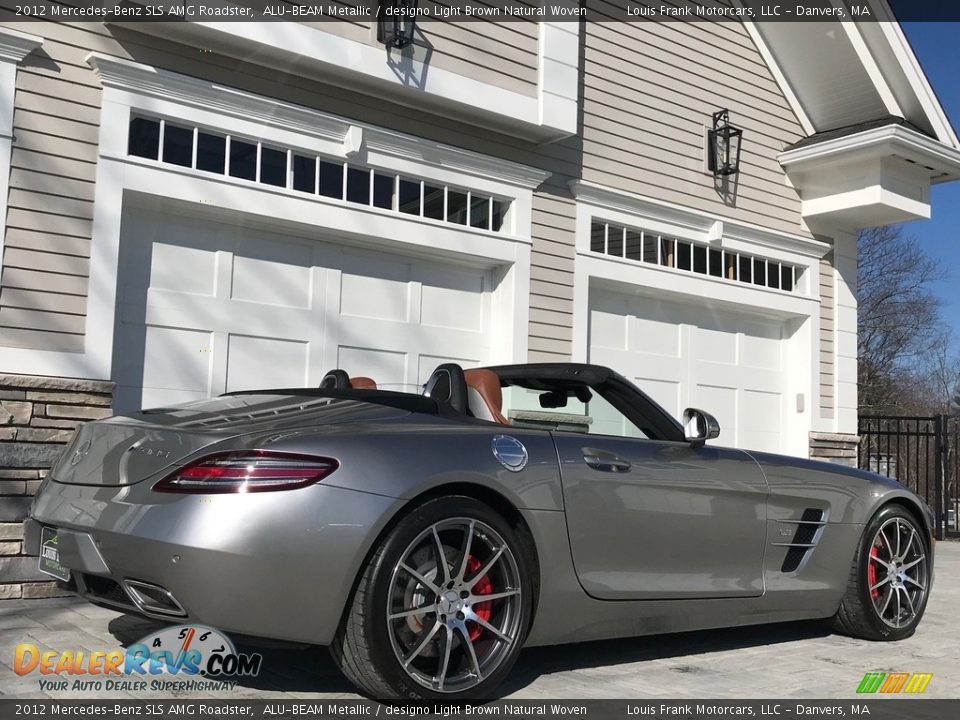 2012 Mercedes-Benz SLS AMG Roadster ALU-BEAM Metallic / designo Light Brown Natural Woven Photo #19