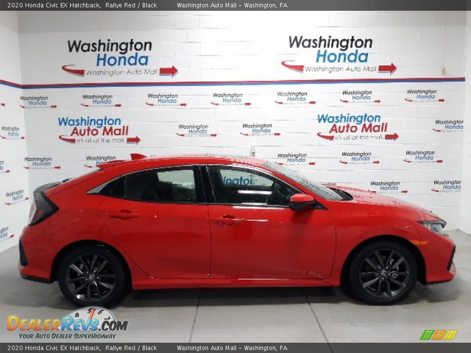 2020 Honda Civic EX Hatchback Rallye Red / Black Photo #1