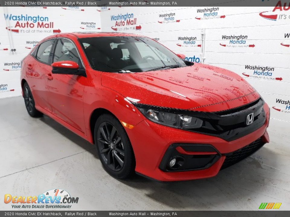 2020 Honda Civic EX Hatchback Rallye Red / Black Photo #2