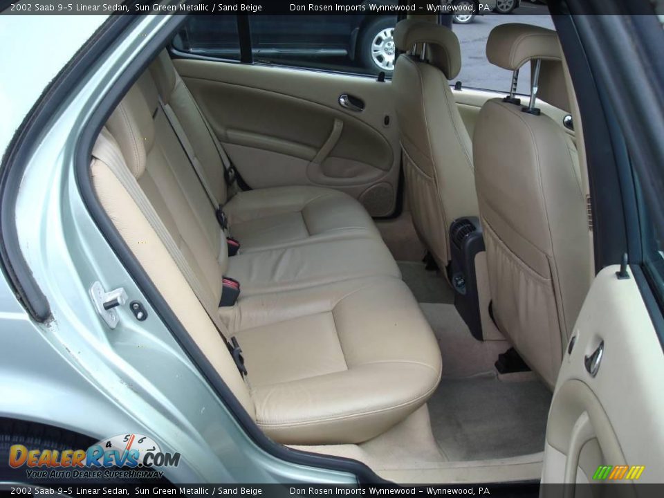 2002 Saab 9-5 Linear Sedan Sun Green Metallic / Sand Beige Photo #19