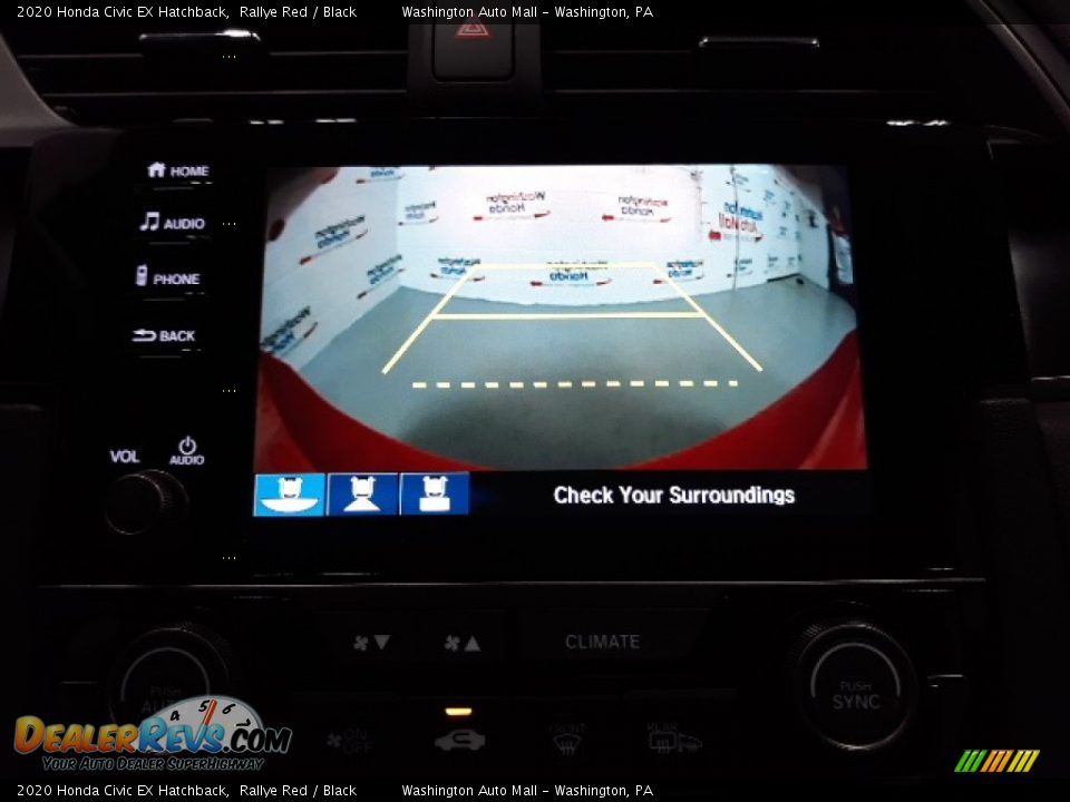 2020 Honda Civic EX Hatchback Rallye Red / Black Photo #17