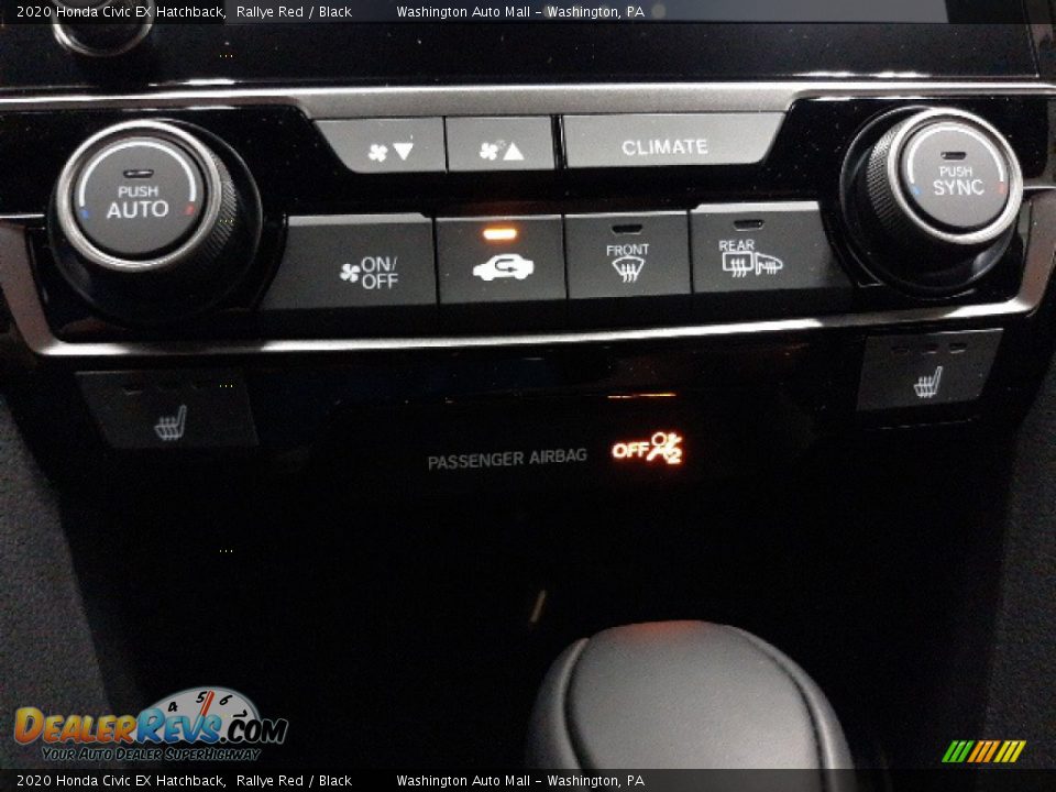 2020 Honda Civic EX Hatchback Rallye Red / Black Photo #18