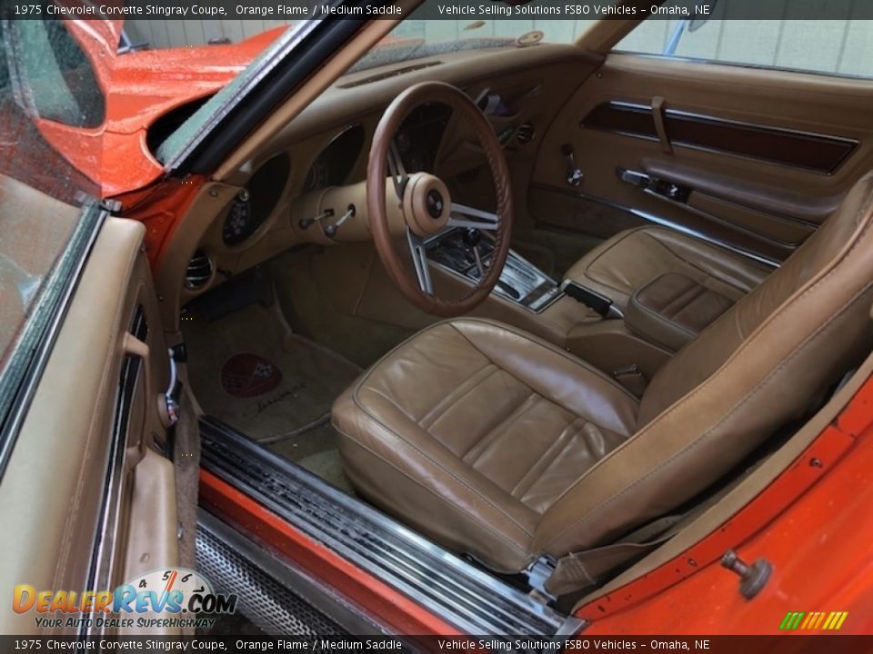 Medium Saddle Interior - 1975 Chevrolet Corvette Stingray Coupe Photo #14