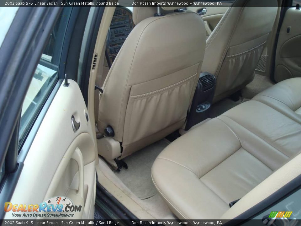 2002 Saab 9-5 Linear Sedan Sun Green Metallic / Sand Beige Photo #20