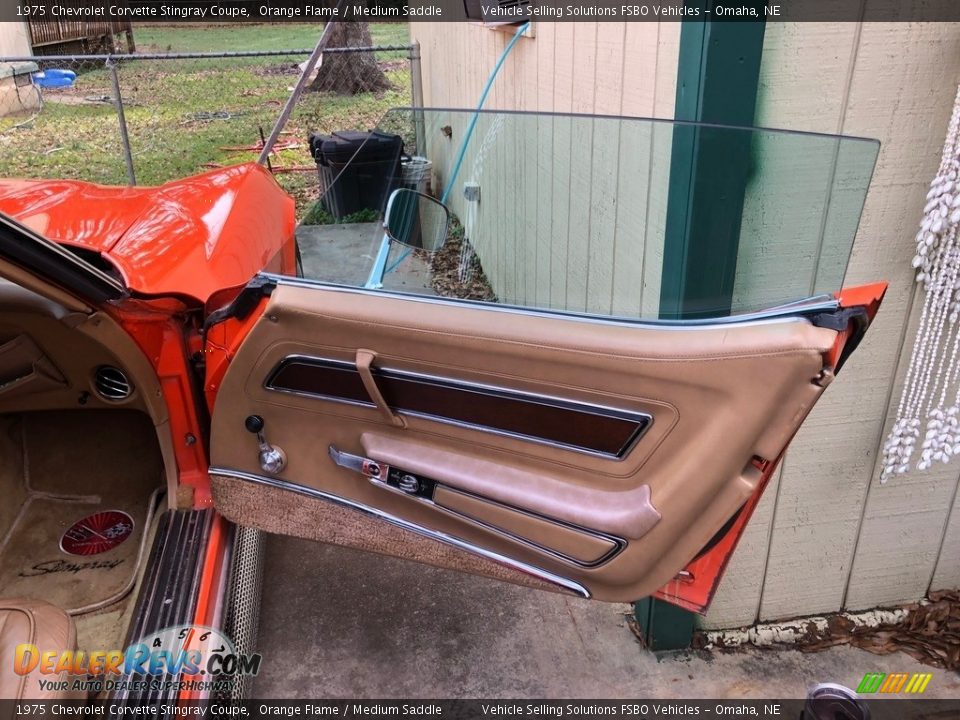 1975 Chevrolet Corvette Stingray Coupe Orange Flame / Medium Saddle Photo #18