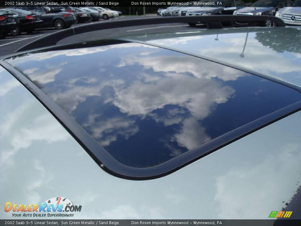 2002 Saab 9-5 Linear Sedan Sun Green Metallic / Sand Beige Photo #22
