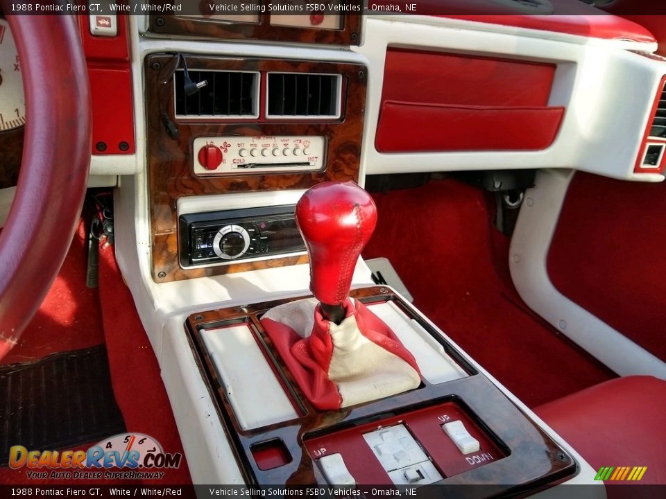 1988 Pontiac Fiero GT White / White/Red Photo #12