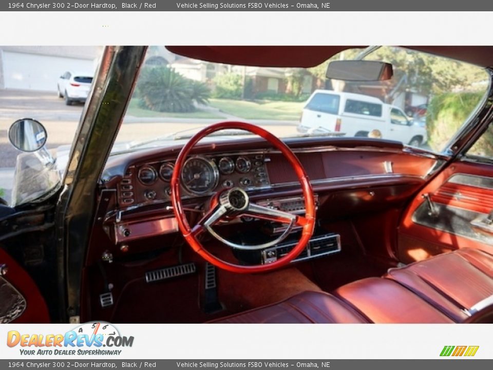 1964 Chrysler 300 2-Door Hardtop Black / Red Photo #5