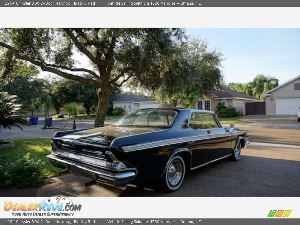 1964 Chrysler 300 2-Door Hardtop Black / Red Photo #6