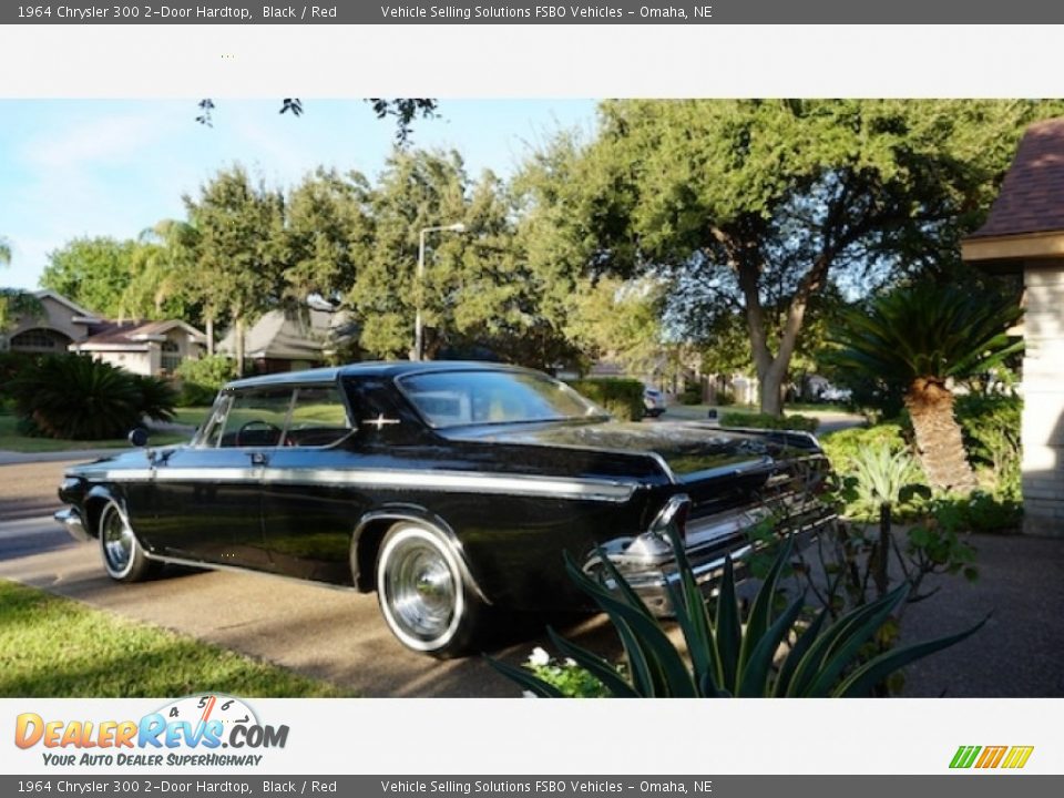 1964 Chrysler 300 2-Door Hardtop Black / Red Photo #7