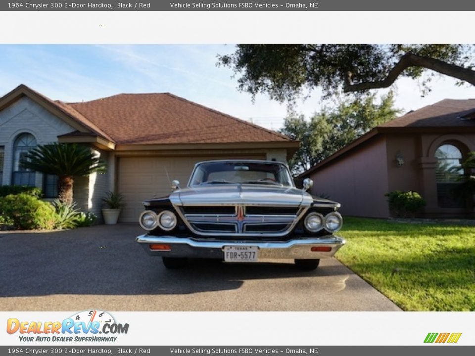 1964 Chrysler 300 2-Door Hardtop Black / Red Photo #8