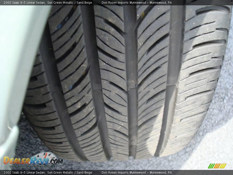 2002 Saab 9-5 Linear Sedan Sun Green Metallic / Sand Beige Photo #27