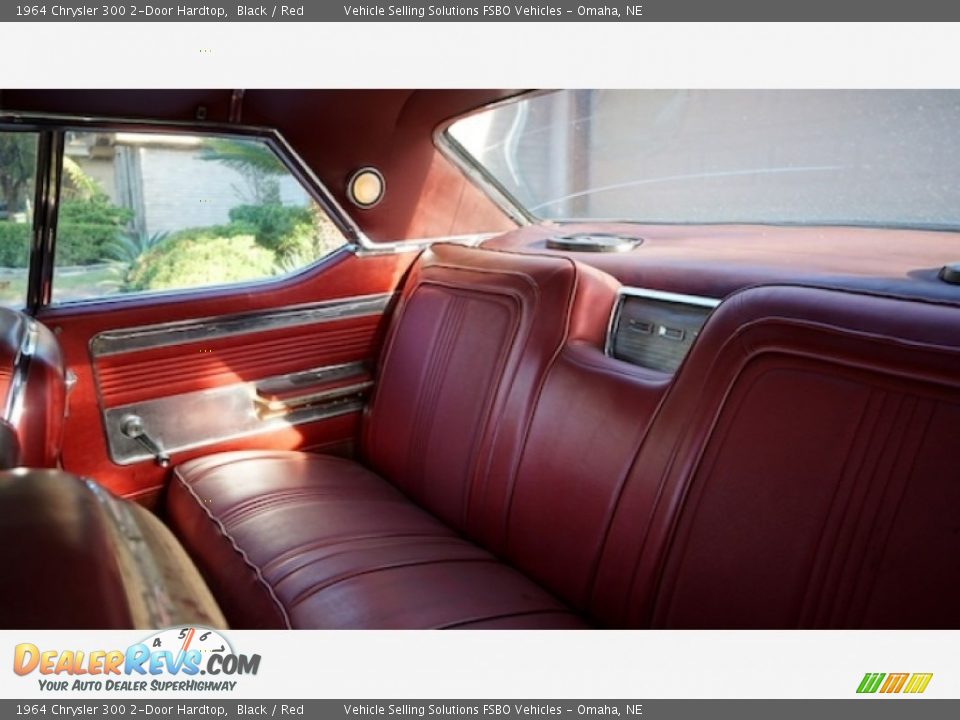 1964 Chrysler 300 2-Door Hardtop Black / Red Photo #11