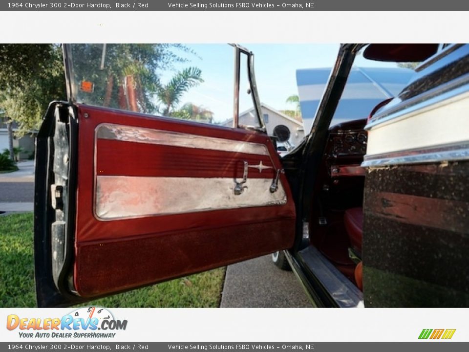 1964 Chrysler 300 2-Door Hardtop Black / Red Photo #12