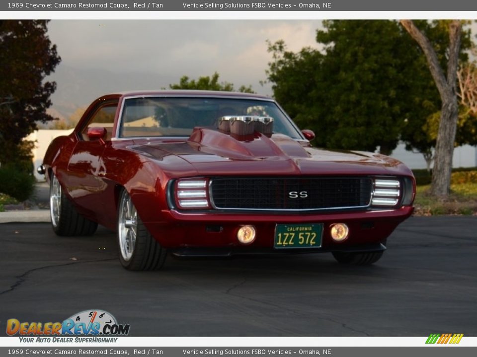 1969 Chevrolet Camaro Restomod Coupe Red / Tan Photo #8