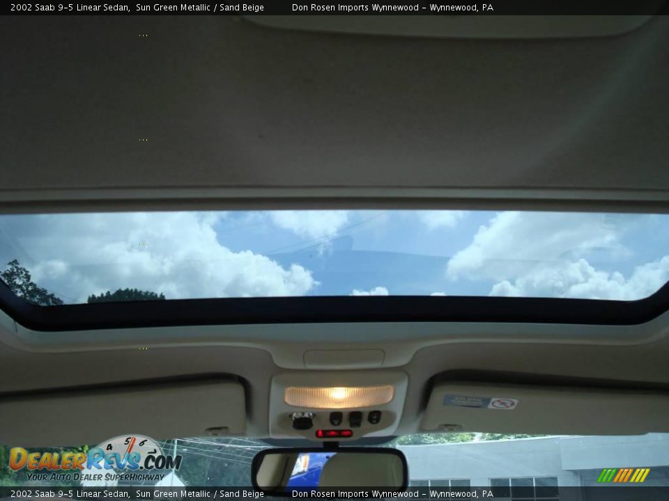 2002 Saab 9-5 Linear Sedan Sun Green Metallic / Sand Beige Photo #28
