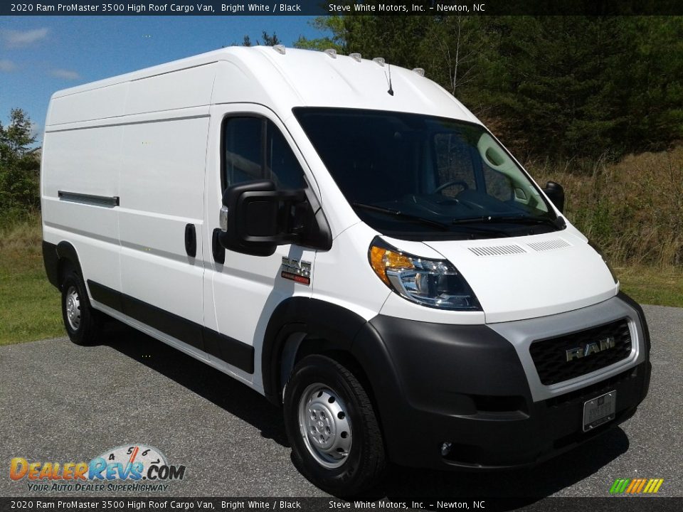 2020 Ram ProMaster 3500 High Roof Cargo Van Bright White / Black Photo #4